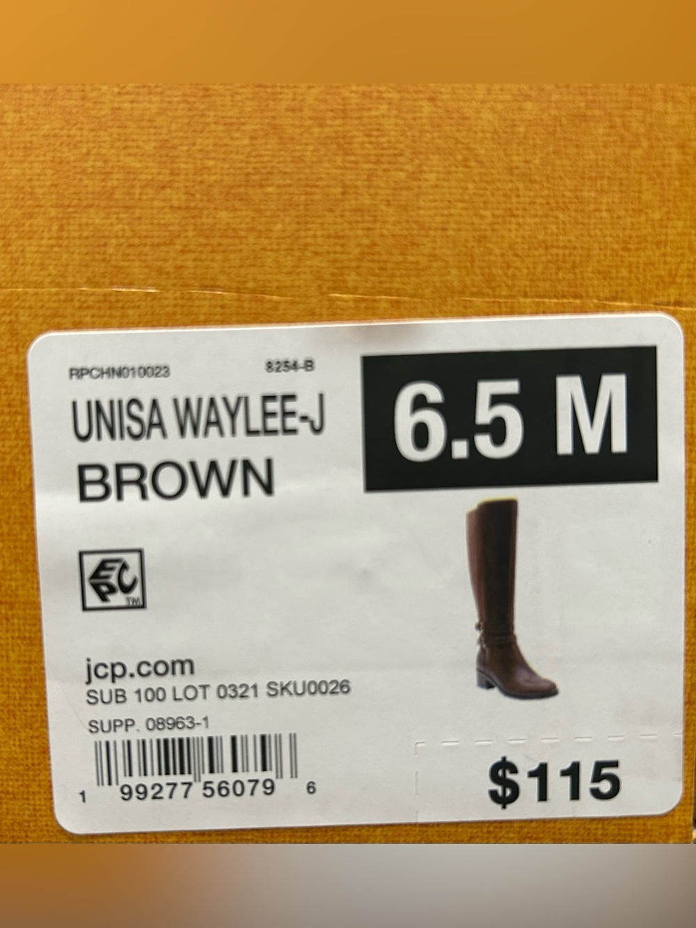 Unisa Waylee-J Brown Knee High Riding Boots Side Zipper Women’s Size 6.5M NWB - Picture 12 of 12